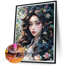 Load image into Gallery viewer, AB Diamond Painting - Full Round - flower and girl (40*50CM)