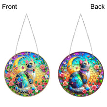 Load image into Gallery viewer, Sun Catcher 5D DIY Diamond Painting Dots Pendant for Office Decor (Flower Cat)
