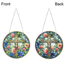 Load image into Gallery viewer, Sun Catcher 5D DIY Diamond Painting Dots Pendant for Office Decor (Jesus Cross)