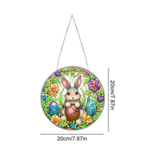 Load image into Gallery viewer, Sun Catcher 5D DIY Diamond Painting Dots Pendant for Office Decor (Flower Bunny)