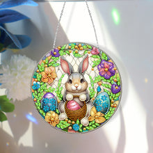 Load image into Gallery viewer, Sun Catcher 5D DIY Diamond Painting Dots Pendant for Office Decor (Flower Bunny)