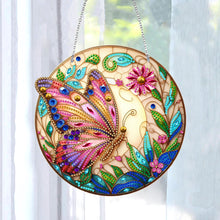 Load image into Gallery viewer, Sun Catcher 5D Diamond Painting Dots Pendant for Office Decor (Butterfly KJ0104)