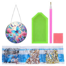 Load image into Gallery viewer, Sun Catcher 5D Diamond Painting Dots Pendant for Office Decor (Butterfly KJ0105)