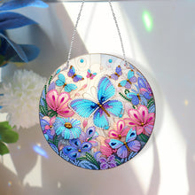 Load image into Gallery viewer, Sun Catcher 5D Diamond Painting Dots Pendant for Office Decor (Butterfly KJ0105)