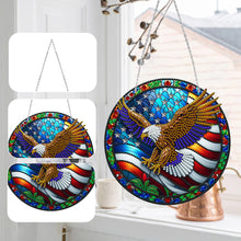 Load image into Gallery viewer, Sun Catcher Diamond Painting Dot Pendant for Office Decor (American EagleKJ0107)