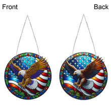 Load image into Gallery viewer, Sun Catcher Diamond Painting Dot Pendant for Office Decor (American EagleKJ0107)