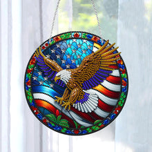 Load image into Gallery viewer, Sun Catcher Diamond Painting Dot Pendant for Office Decor (American EagleKJ0107)