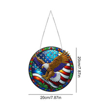 Load image into Gallery viewer, Sun Catcher Diamond Painting Dot Pendant for Office Decor (American EagleKJ0107)