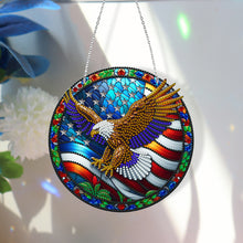 Load image into Gallery viewer, Sun Catcher Diamond Painting Dot Pendant for Office Decor (American EagleKJ0107)