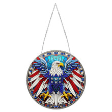 Load image into Gallery viewer, Sun Catcher Diamond Painting Dot Pendant for Office Decor (American EagleKJ0108)
