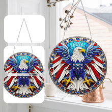 Load image into Gallery viewer, Sun Catcher Diamond Painting Dot Pendant for Office Decor (American EagleKJ0108)