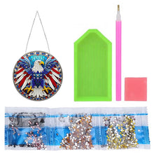 Load image into Gallery viewer, Sun Catcher Diamond Painting Dot Pendant for Office Decor (American EagleKJ0108)