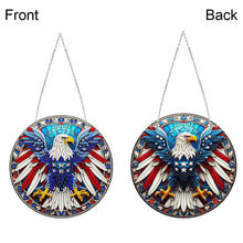 Load image into Gallery viewer, Sun Catcher Diamond Painting Dot Pendant for Office Decor (American EagleKJ0108)