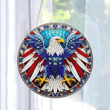Load image into Gallery viewer, Sun Catcher Diamond Painting Dot Pendant for Office Decor (American EagleKJ0108)