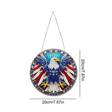 Load image into Gallery viewer, Sun Catcher Diamond Painting Dot Pendant for Office Decor (American EagleKJ0108)