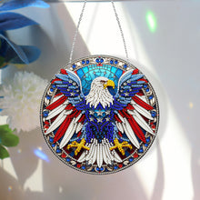 Load image into Gallery viewer, Sun Catcher Diamond Painting Dot Pendant for Office Decor (American EagleKJ0108)