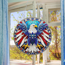Load image into Gallery viewer, Sun Catcher Diamond Painting Dot Pendant for Office Decor (American EagleKJ0108)