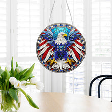 Load image into Gallery viewer, Sun Catcher Diamond Painting Dot Pendant for Office Decor (American EagleKJ0108)