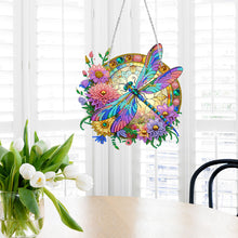 Load image into Gallery viewer, Sun Catcher Diamond Painting Dot Pendant for Office Decor (Dragonfly KJ0109)