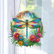 Load image into Gallery viewer, Sun Catcher Diamond Painting Dot Pendant for Office Decor (Dragonfly KJ0110)