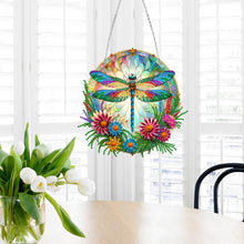 Load image into Gallery viewer, Sun Catcher Diamond Painting Dot Pendant for Office Decor (Dragonfly KJ0110)