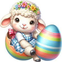 Load image into Gallery viewer, Diamond Painting - Full Square - easter lamb (30*30CM)