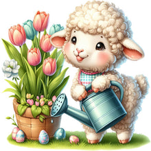 Load image into Gallery viewer, Diamond Painting - Full Square - easter lamb (30*30CM)