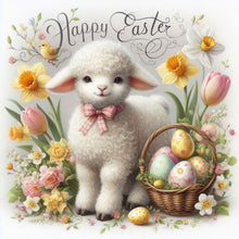 Load image into Gallery viewer, Diamond Painting - Full Round - Happy Easter cute little lamb (30*30CM)