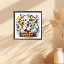 Load image into Gallery viewer, Diamond Painting - Full Round - Little lamb in daffodil blue (30*30CM)