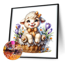 Load image into Gallery viewer, Diamond Painting - Full Round - lamb in flower basket (30*30CM)