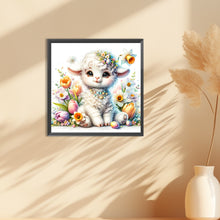 Load image into Gallery viewer, Diamond Painting - Full Round - little lamb among flowers (30*30CM)