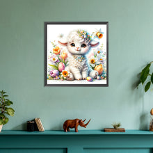 Load image into Gallery viewer, Diamond Painting - Full Round - little lamb among flowers (30*30CM)