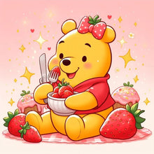 Load image into Gallery viewer, Diamond Painting - Full Round - Winnie the Pooh and Strawberries (30*30CM)
