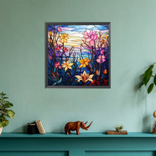 Load image into Gallery viewer, Diamond Painting - Full Round - glass art colorful flowers (30*30CM)