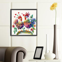 Load image into Gallery viewer, Diamond Painting - Full Round - funny chicken (40*40CM)