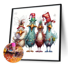 Load image into Gallery viewer, Diamond Painting - Full Round - funny chicken (40*40CM)