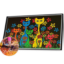 Load image into Gallery viewer, Diamond Painting - Full Square - flower kitten (40*30CM)