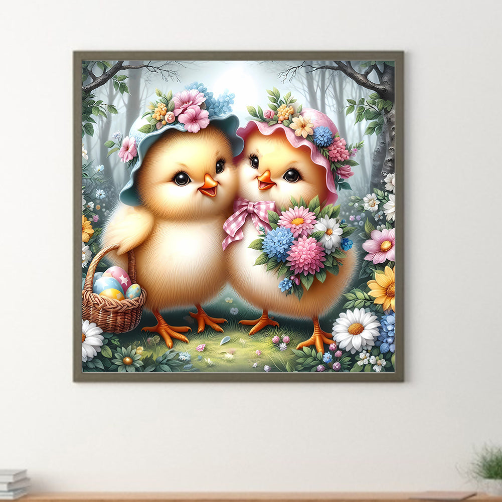 Diamond Painting - Full Round - easter chick (30*30CM)