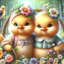 Load image into Gallery viewer, Diamond Painting - Full Round - easter chick (30*30CM)