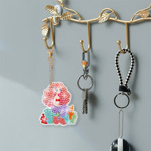 Load image into Gallery viewer, 8 Pcs Double Side Full Drill Diamond Painting Art Keychain Pendant (Mermaids)