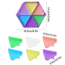 Load image into Gallery viewer, Large Capacity DIY Hexagonal Diamond Painting Tray with Spoon Brush(Mixed Color)