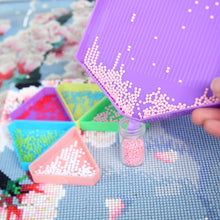Load image into Gallery viewer, Large Capacity DIY Hexagonal Diamond Painting Tray with Spoon Brush(Mixed Color)