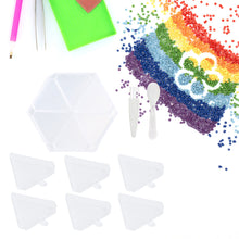 Load image into Gallery viewer, Large Capacity DIY Hexagonal Diamond Painting Tray Kit with Spoon Brush (Clear)