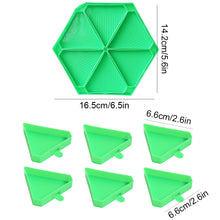 Load image into Gallery viewer, Large Capacity DIY Hexagonal Diamond Painting Tray Kit with Spoon Brush (Green)