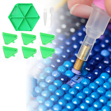 Load image into Gallery viewer, Large Capacity DIY Hexagonal Diamond Painting Tray Kit with Spoon Brush (Green)