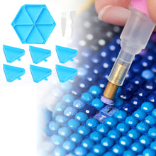 Load image into Gallery viewer, Large Capacity DIY Hexagonal Diamond Painting Tray Kit with Spoon Brush (Blue)