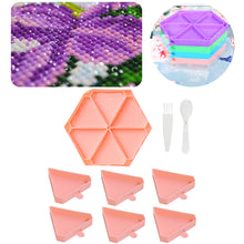 Load image into Gallery viewer, Large Capacity DIY Hexagonal Diamond Painting Tray Kit with Spoon Brush (Pink)
