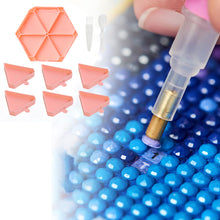 Load image into Gallery viewer, Large Capacity DIY Hexagonal Diamond Painting Tray Kit with Spoon Brush (Pink)