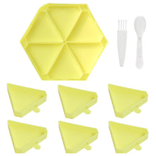 Load image into Gallery viewer, Large Capacity DIY Hexagonal Diamond Painting Tray Kit with Spoon Brush (Yellow)