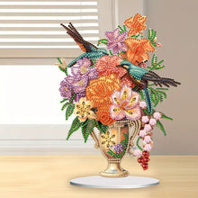 Load image into Gallery viewer, Acrylic Bird Flower Vase Desktop Diamond Painting Art Kits for Home Office Decor
